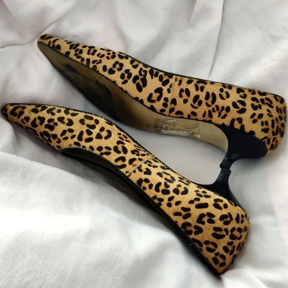 Leopard fur kitten heels - Picture 3 of 8